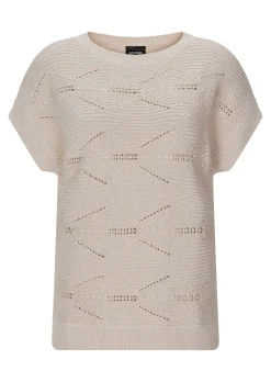 Ajour-Pullover mit feinem Glanz