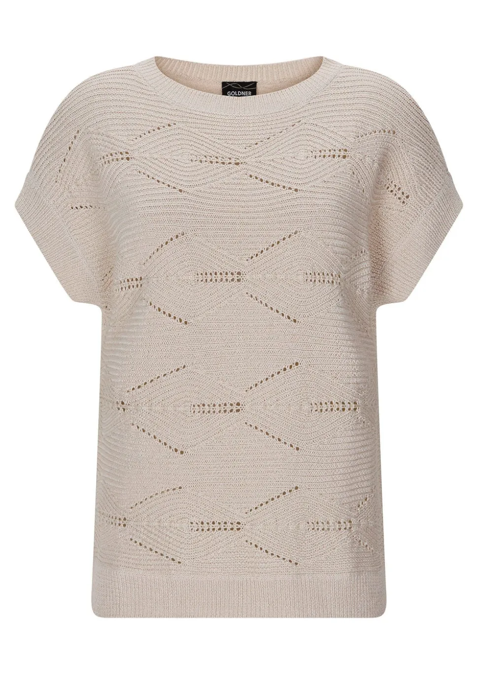 Ajour-Pullover mit feinem Glanz
