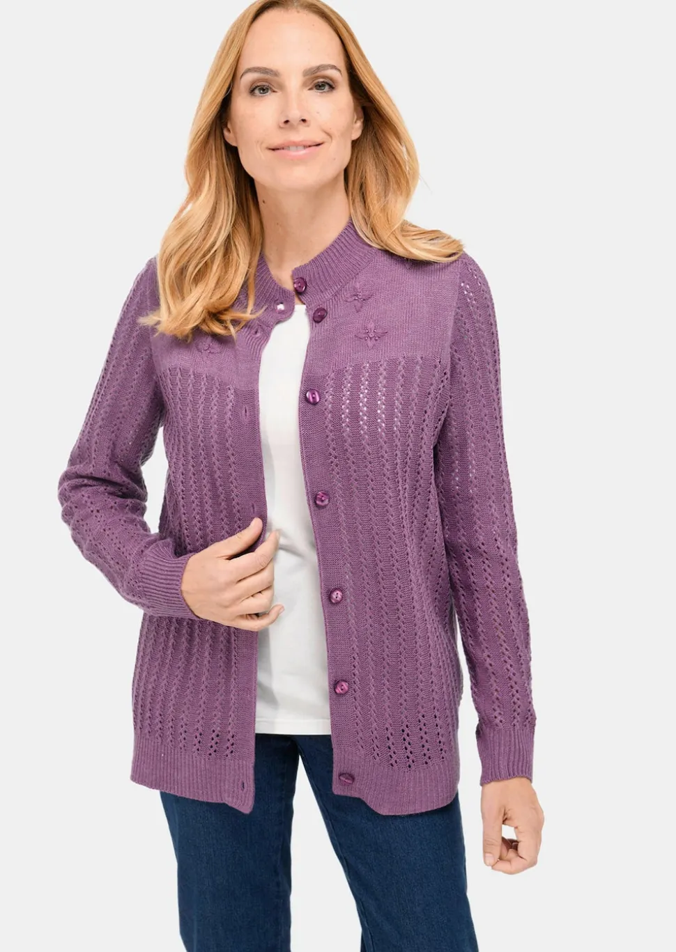 Ajourstrickjacke