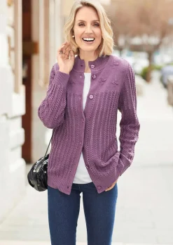 Ajourstrickjacke