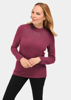 Angenehm weiches Shirt mit Glitzersteinen