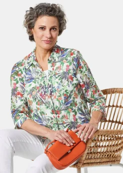 Attraktives Set aus Spitzenbluse und Jerseytop
