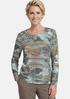 Außergewöhnliches Druckstrickshirt
