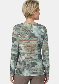 Außergewöhnliches Druckstrickshirt