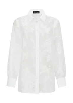 Ausbrenner-Bluse mit Blumenmuster