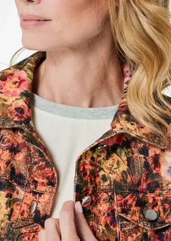 Babycord Jacke mit auffälligem Druck