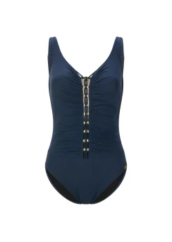 Badeanzug mit eleganter Raffung