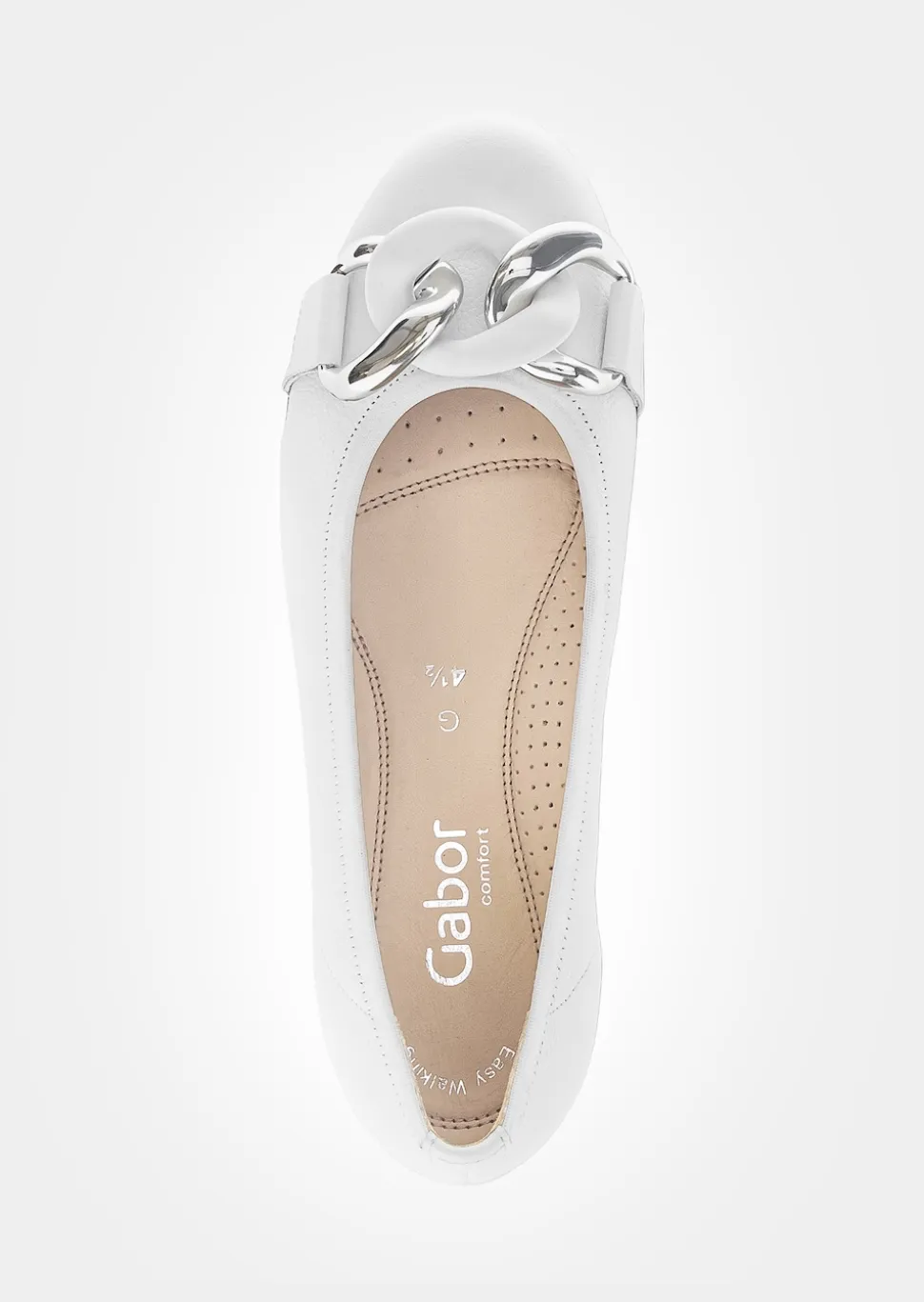 Ballerina aus Leder mit Schmuckkette