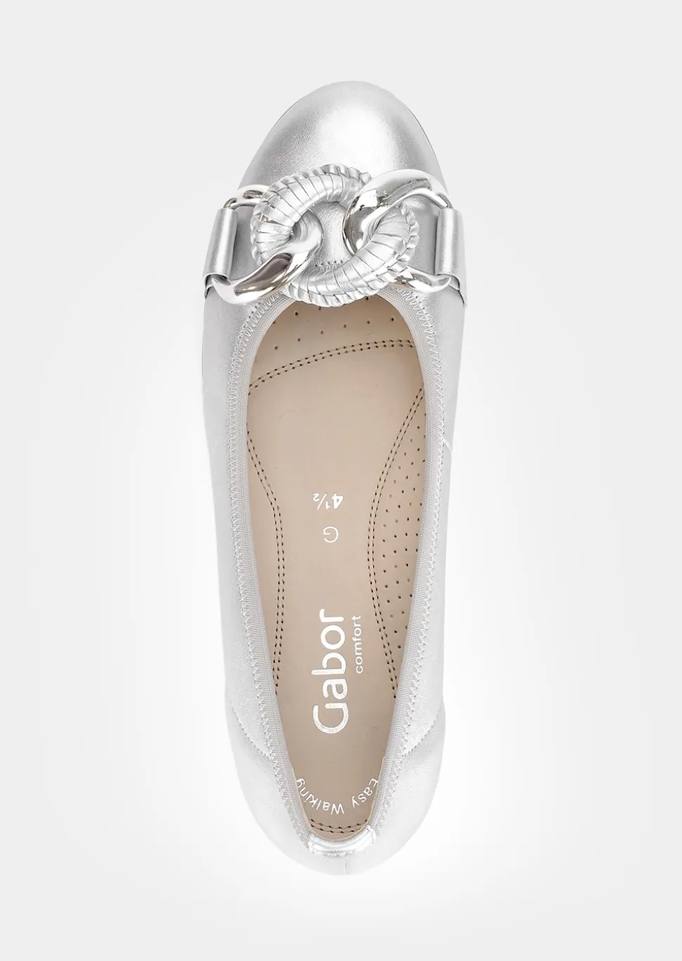 Ballerina aus Leder mit Schmuckkette
