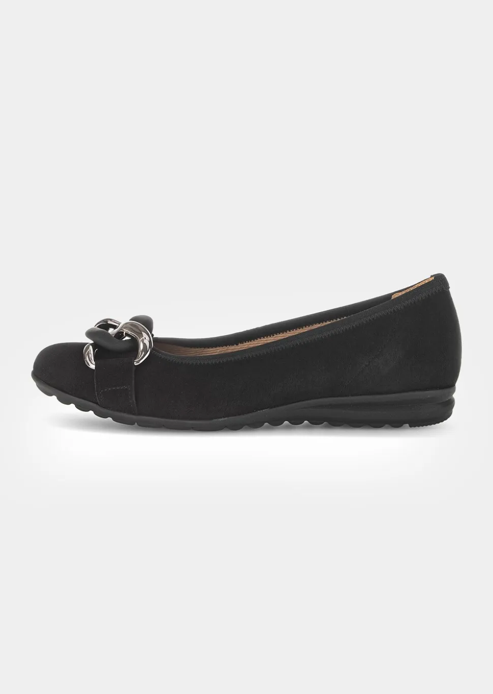 Ballerina aus Leder mit Schmuckkette