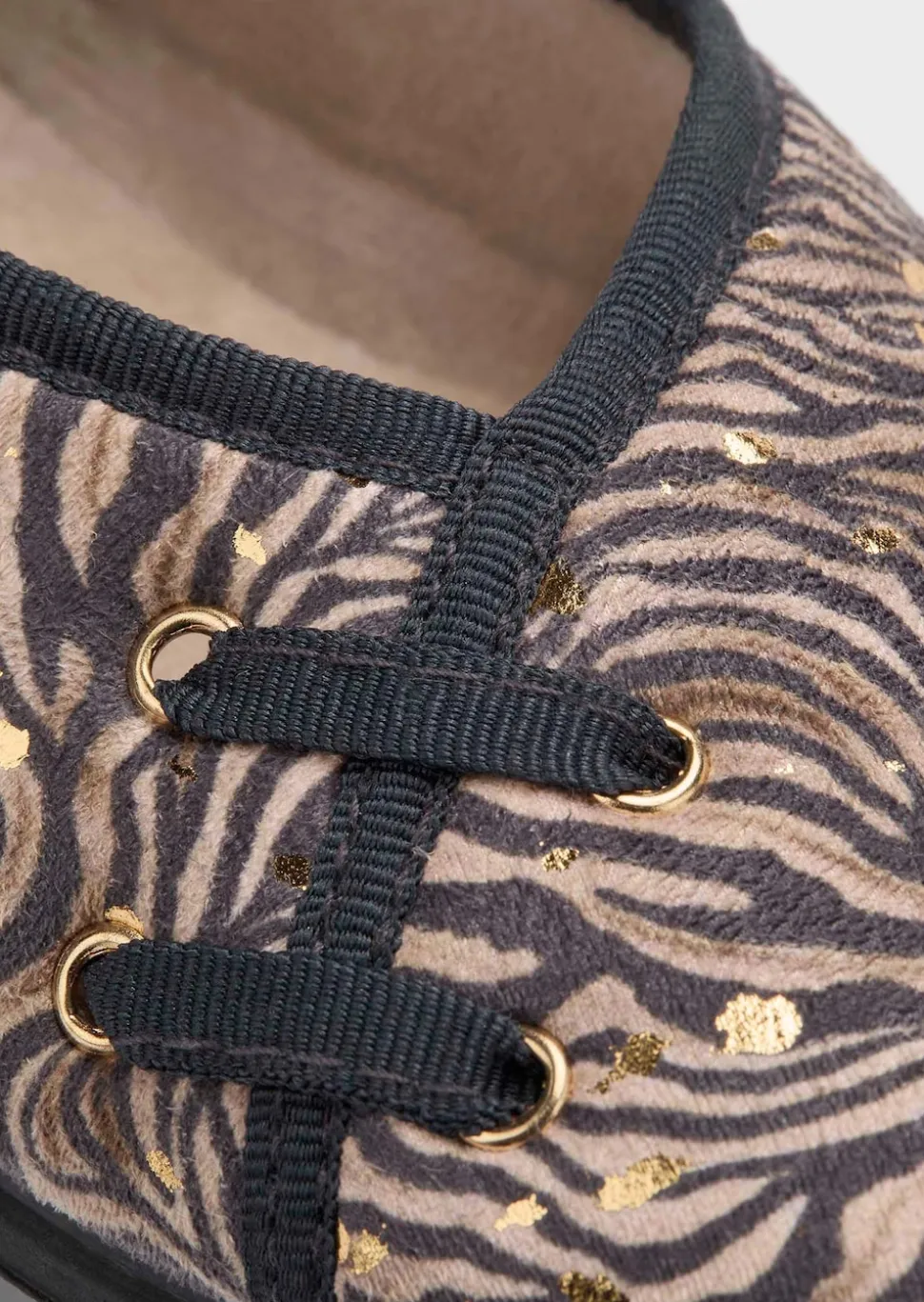 Ballerina-Hausschuhe mit Animal Print