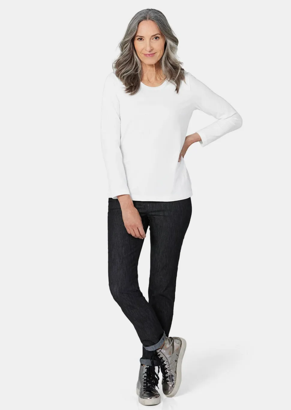 Basic Langarmshirts - 3er-Pack