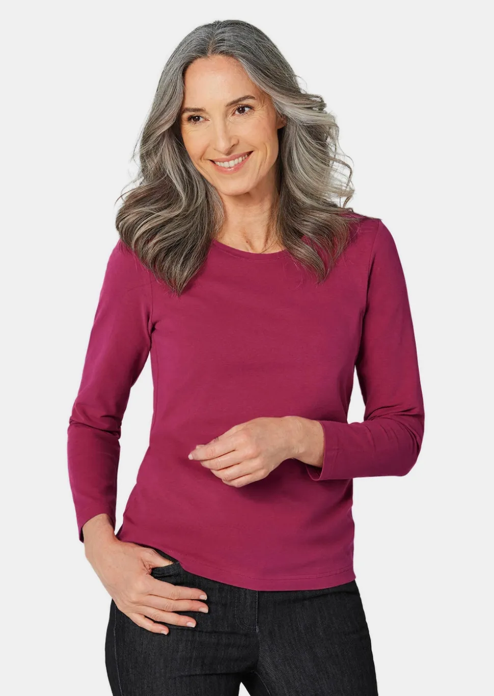 Basic Langarmshirts - 3er-Pack