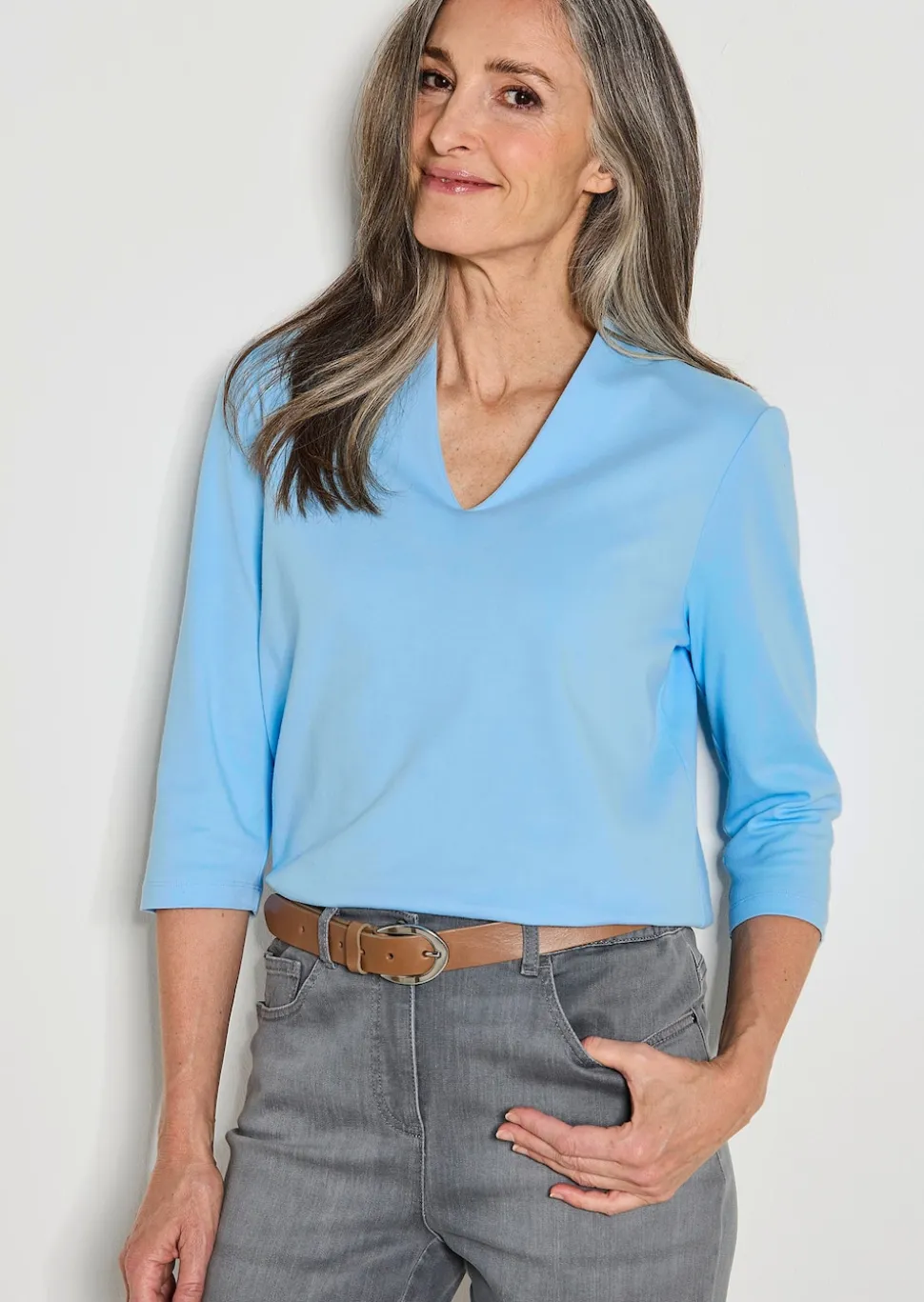 Basic-Shirt aus Interlock-Jersey