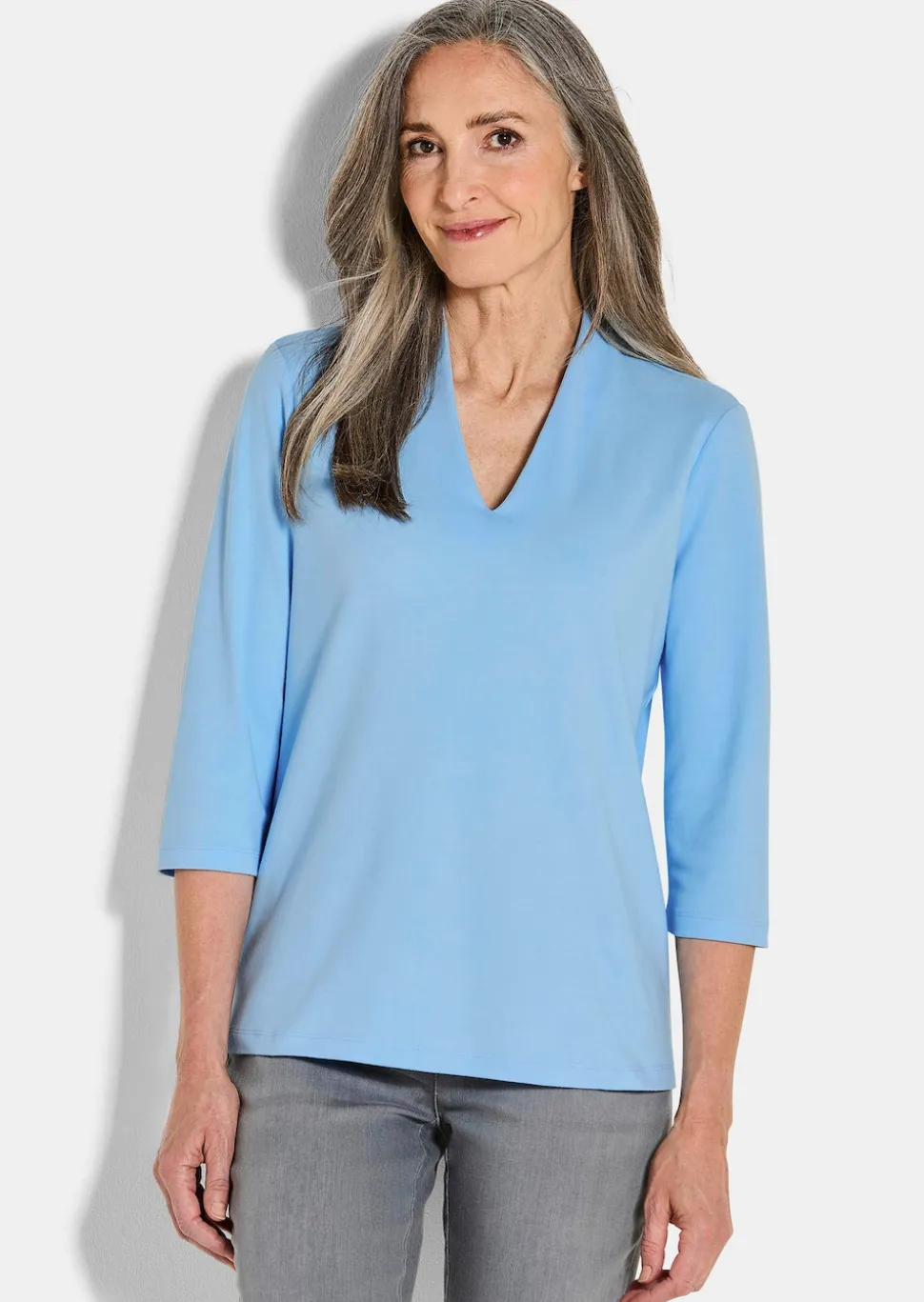 Basic-Shirt aus Interlock-Jersey