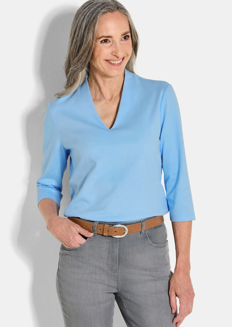 Basic-Shirt aus Interlock-Jersey
