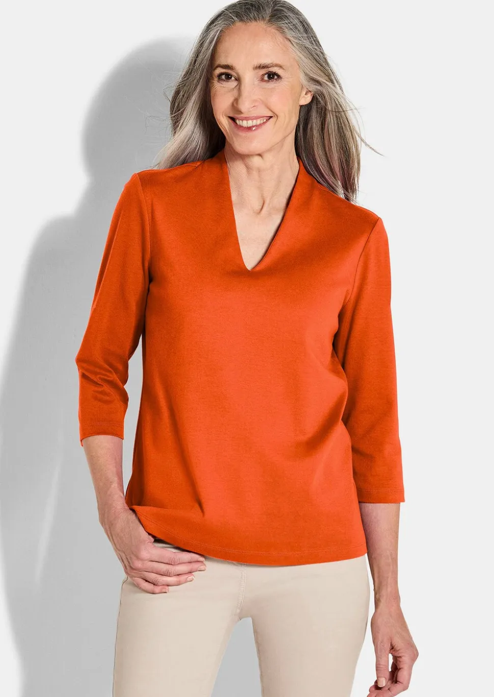 Basic-Shirt aus Interlock-Jersey