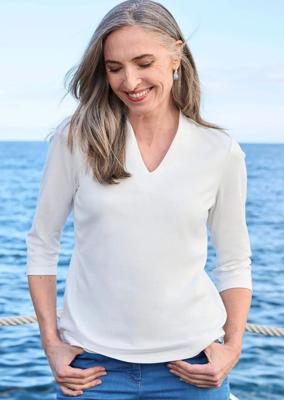Basic-Shirt aus Interlock-Jersey