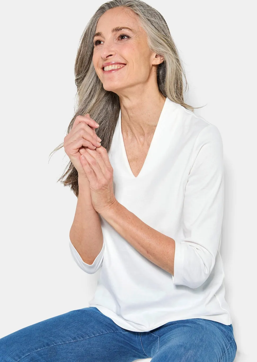 Basic-Shirt aus Interlock-Jersey