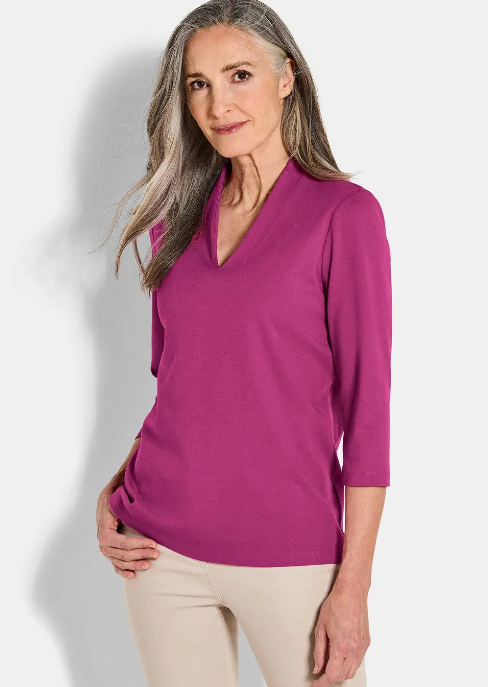 Basic-Shirt aus Interlock-Jersey