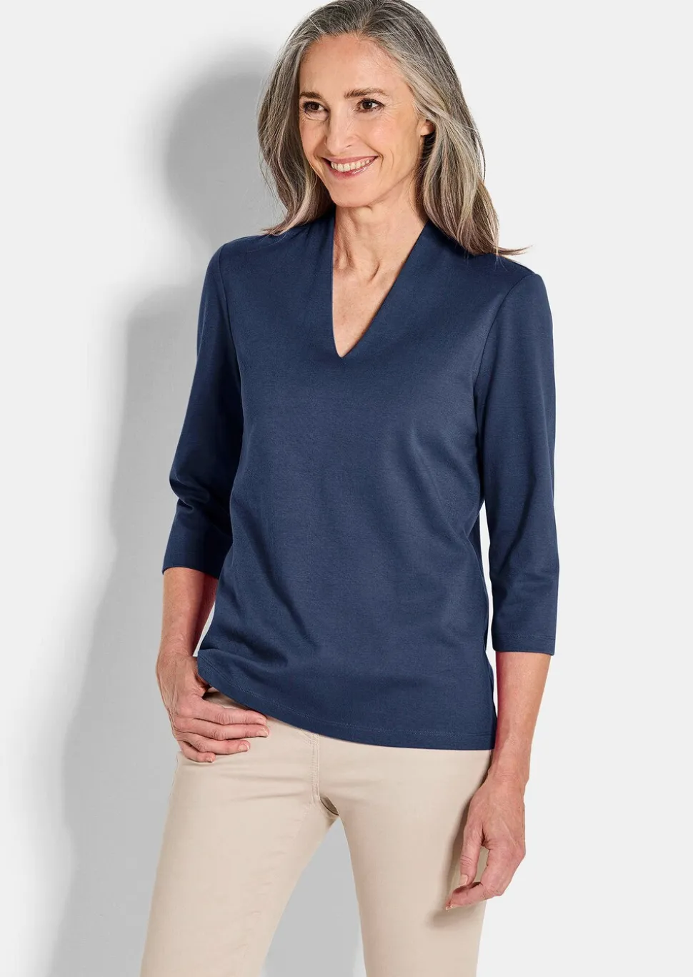 Basic-Shirt aus Interlock-Jersey