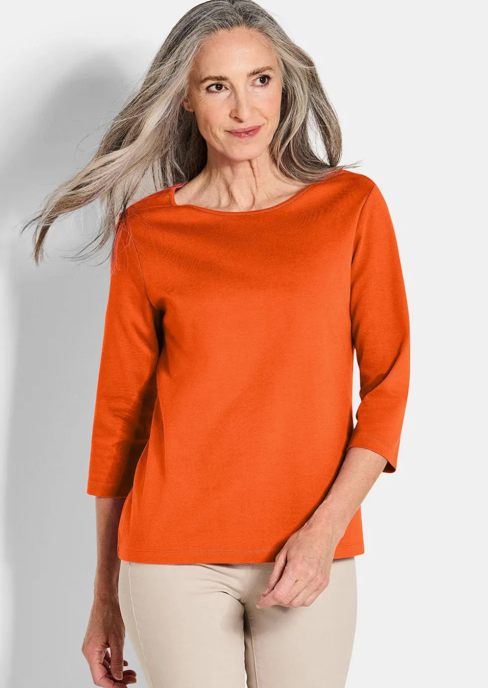 Basic-Shirt aus Interlock-Jersey