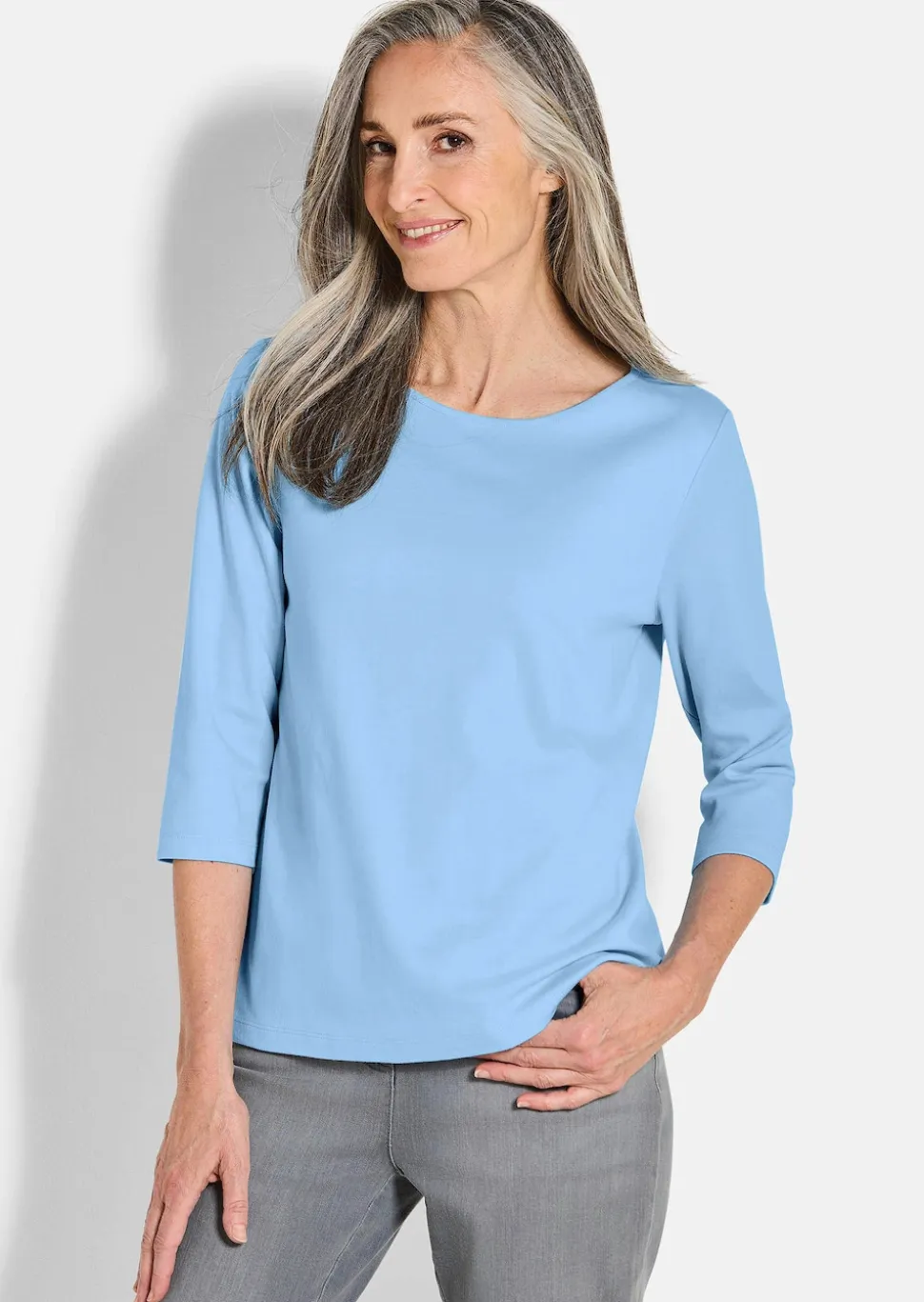 Basic-Shirt aus Interlock-Jersey