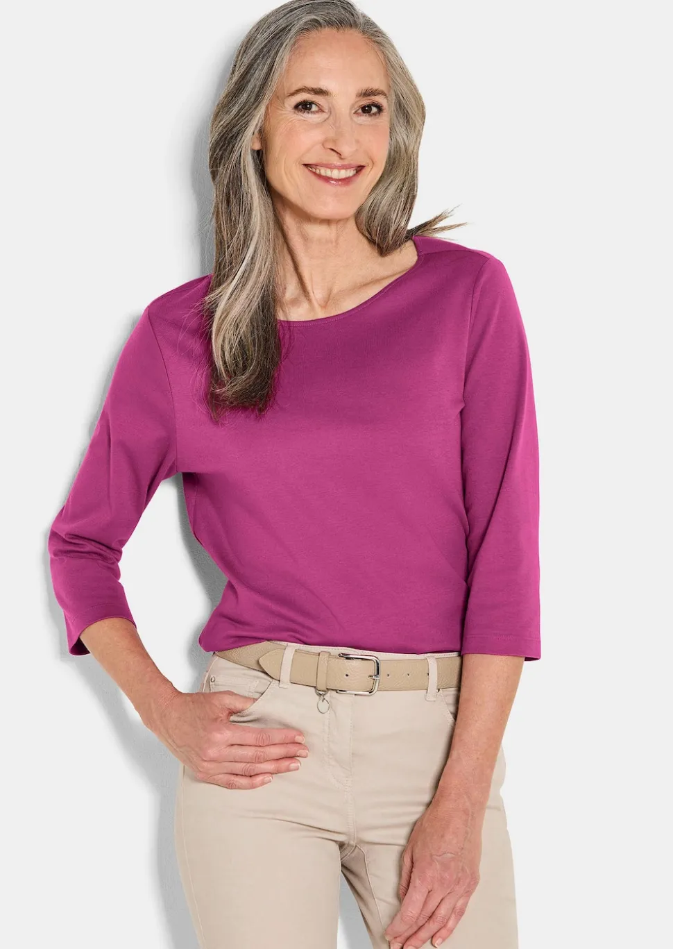 Basic-Shirt aus Interlock-Jersey