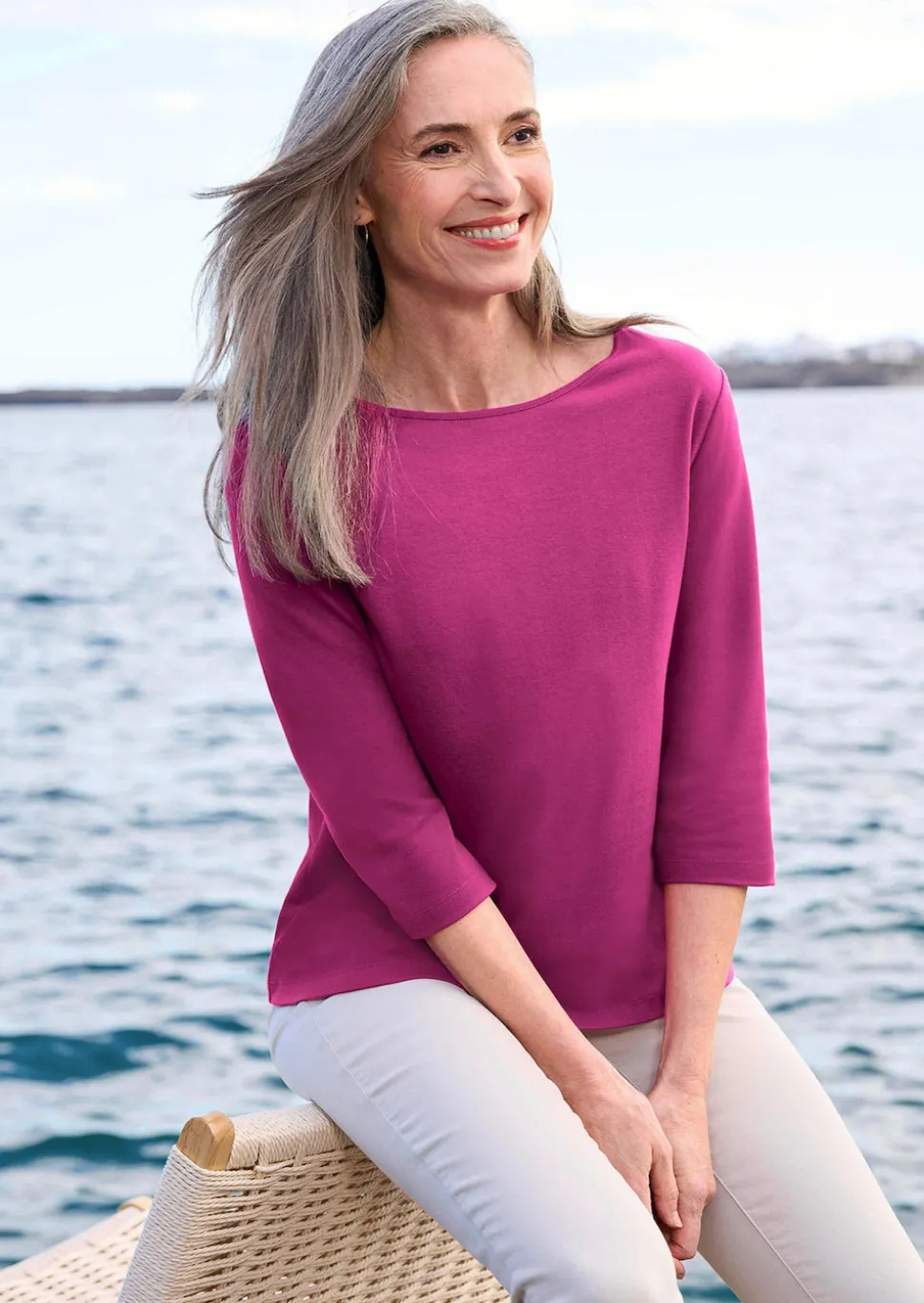 Basic-Shirt aus Interlock-Jersey