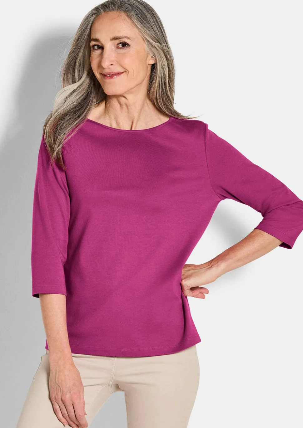 Basic-Shirt aus Interlock-Jersey