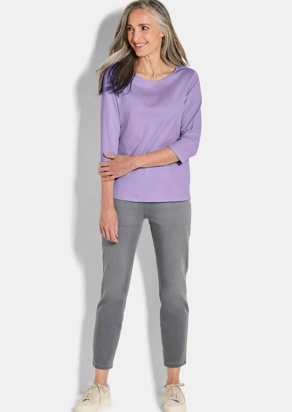 Basic-Shirt aus Interlock-Jersey