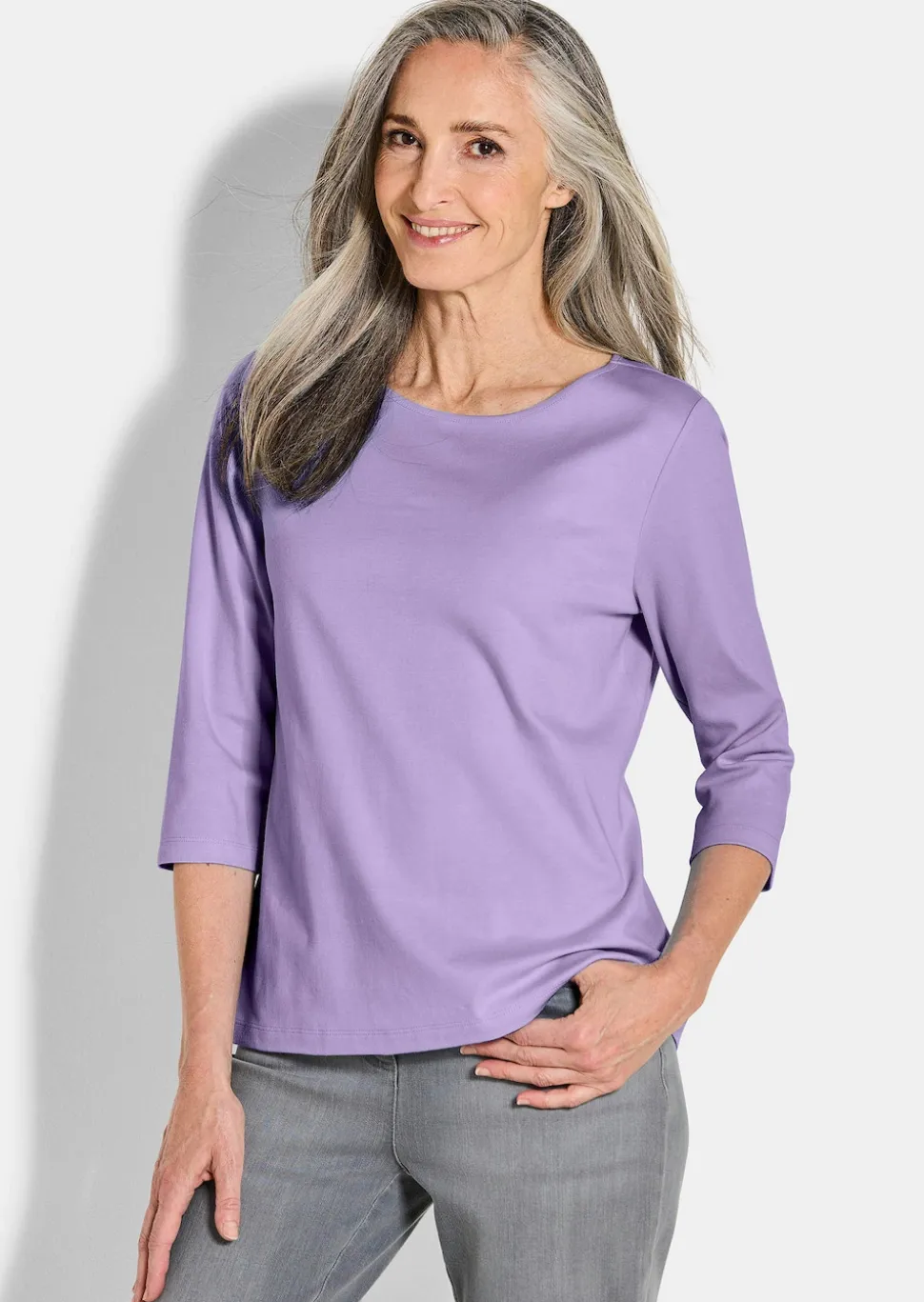 Basic-Shirt aus Interlock-Jersey