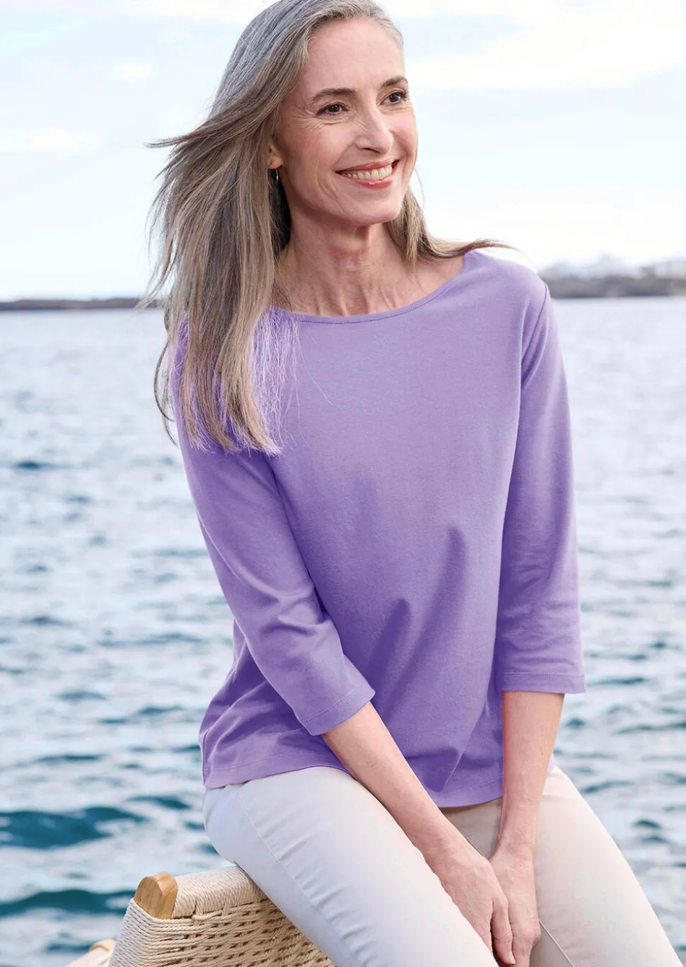 Basic-Shirt aus Interlock-Jersey