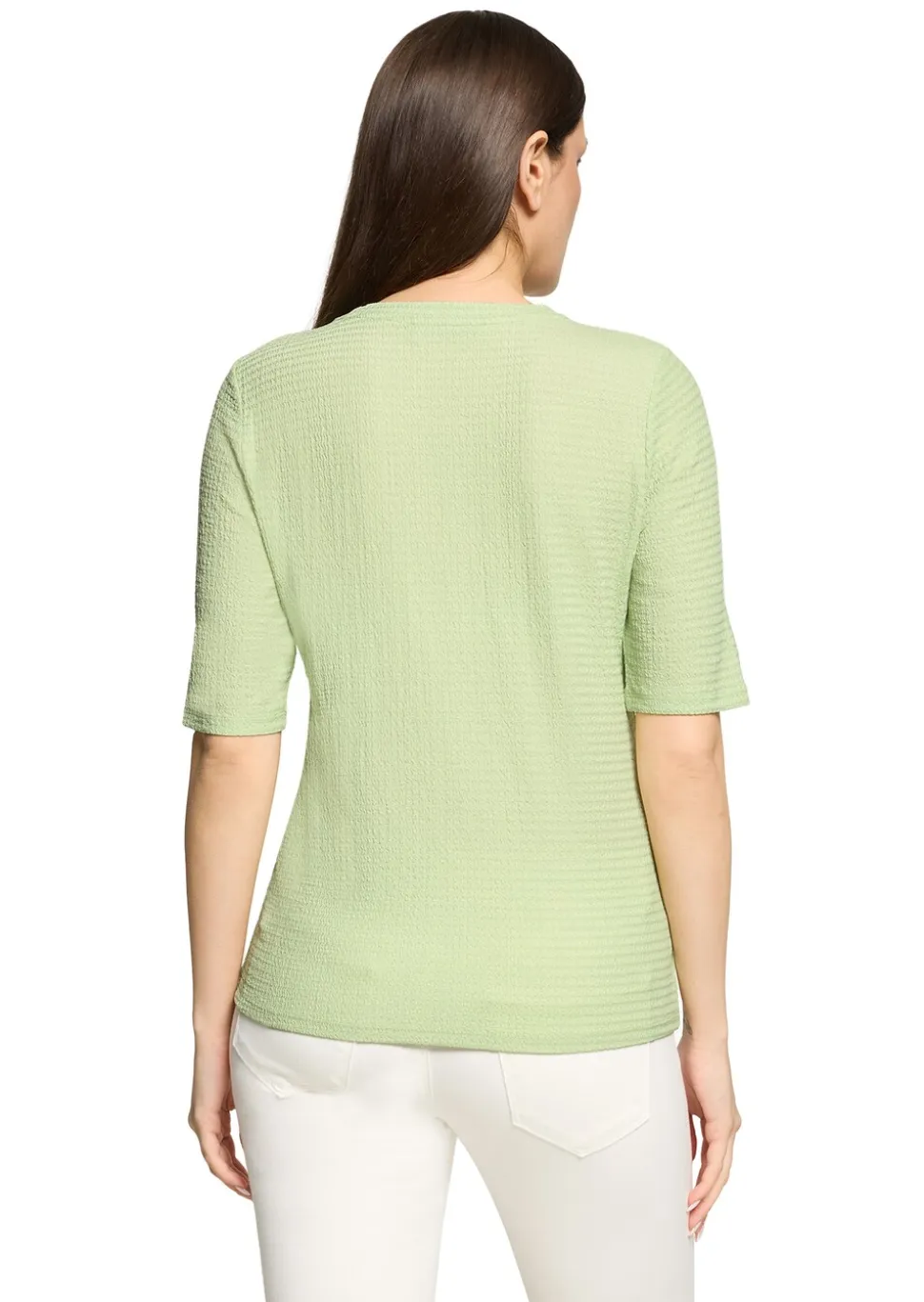 Basic-Shirt in strukturierter Stretch-Qualität