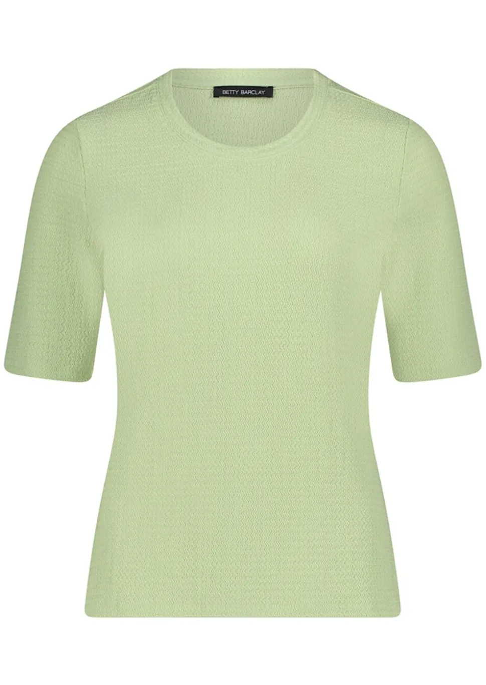 Basic-Shirt in strukturierter Stretch-Qualität