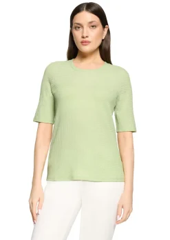 Basic-Shirt in strukturierter Stretch-Qualität