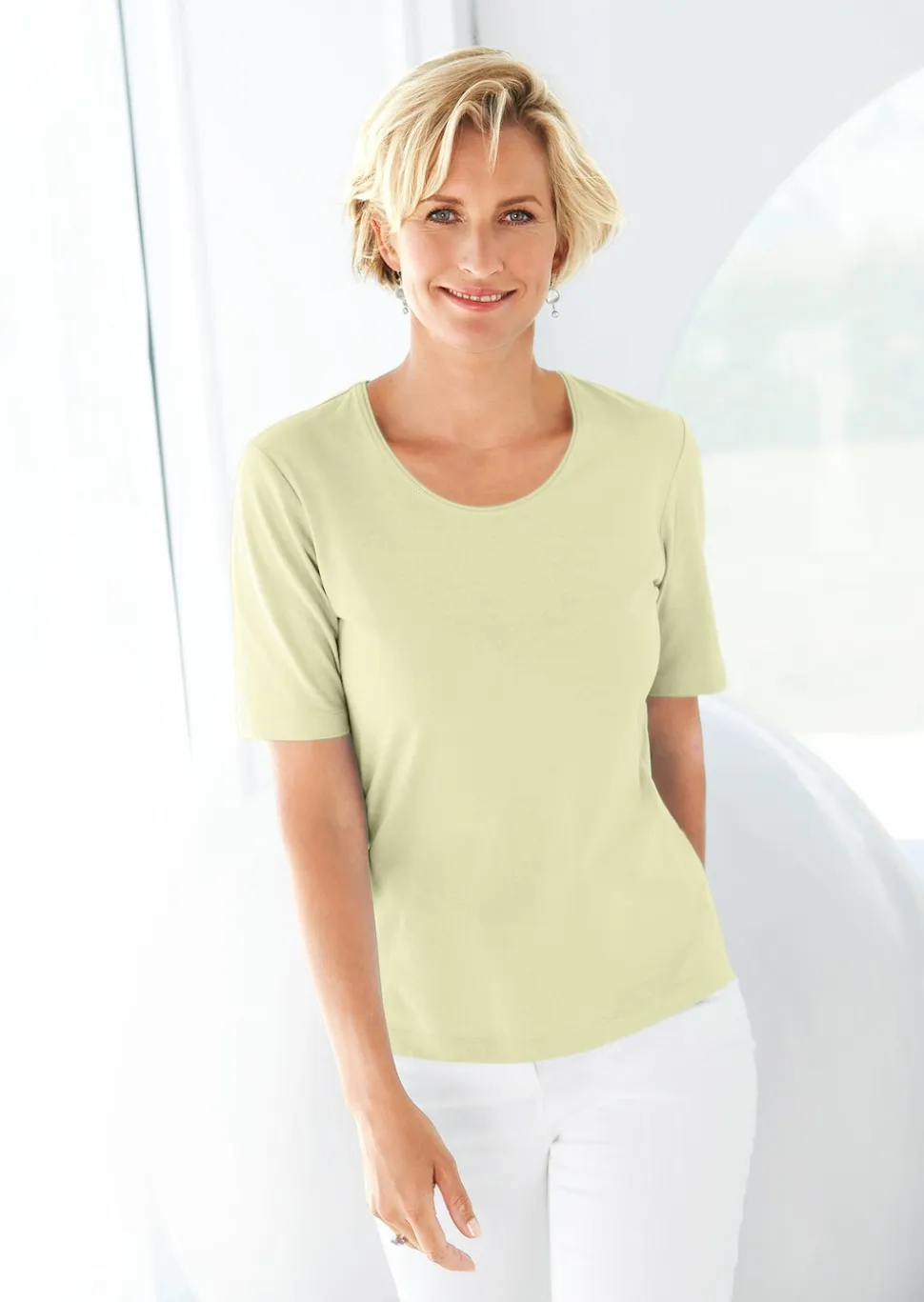 Basic T-Shirt aus reiner Baumwolle