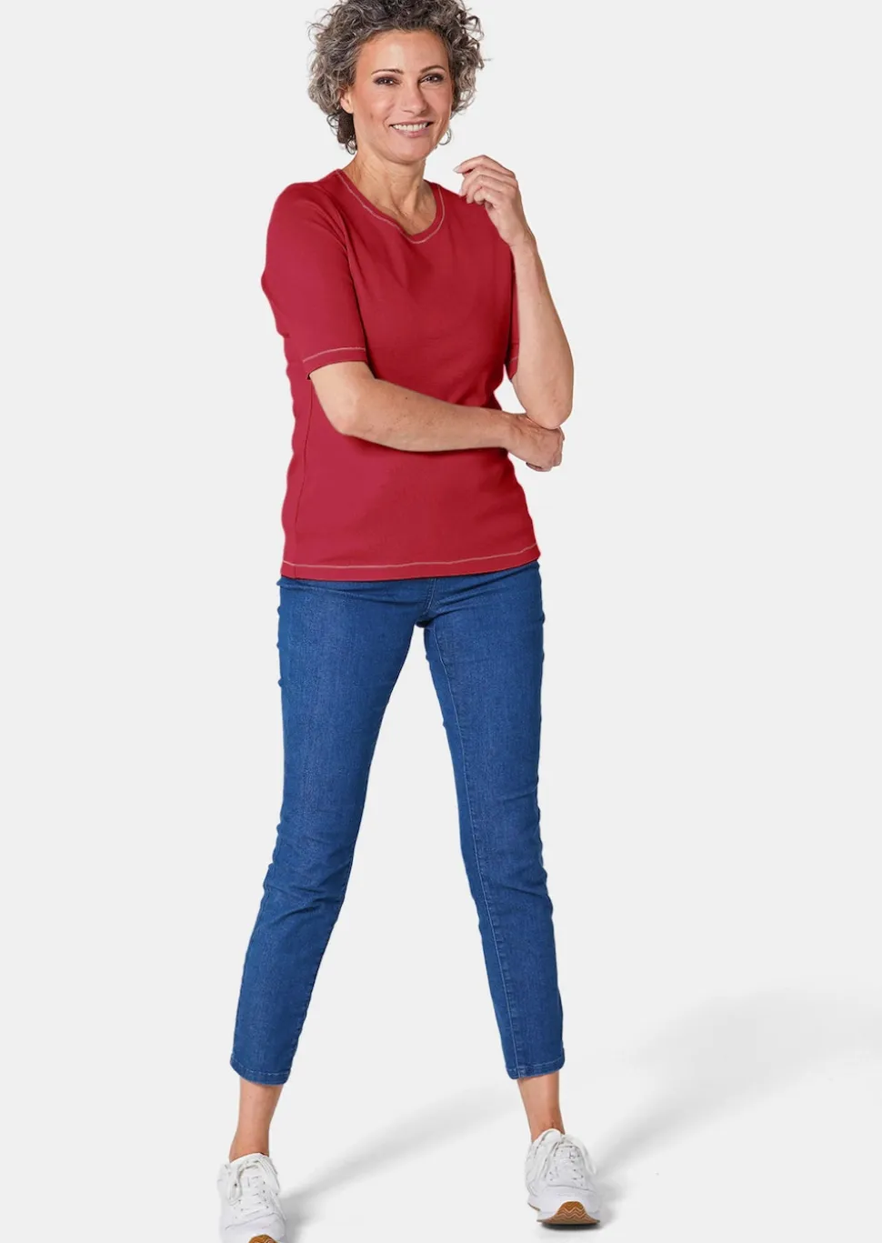 Basic T-Shirt aus reiner Baumwolle