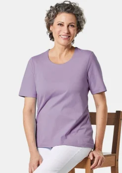 Basic T-Shirt aus reiner Baumwolle