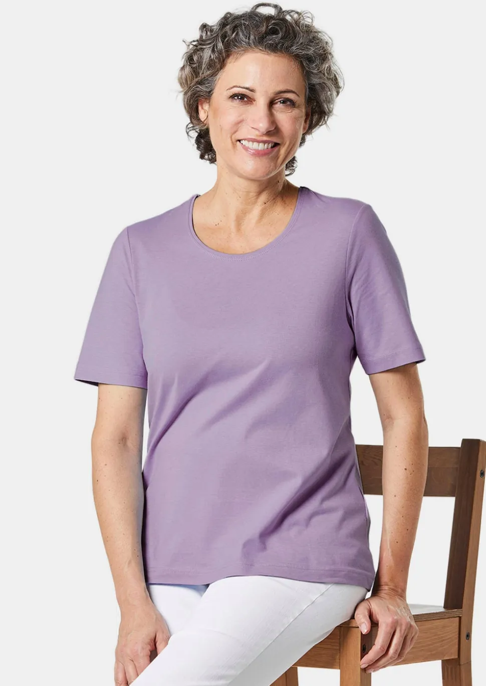 Basic T-Shirt aus reiner Baumwolle