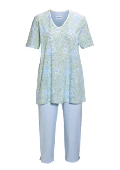 Baumwoll-Pyjama mit Halbarm