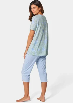 Baumwoll-Pyjama mit Halbarm