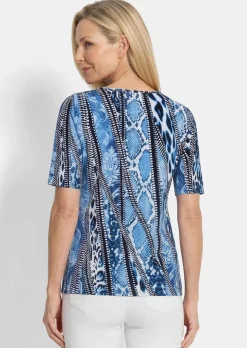 Baumwollshirt im Animal-Mustermix