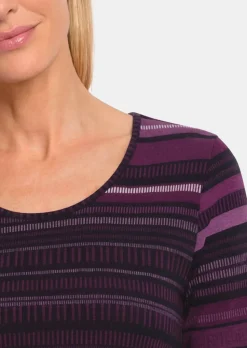 Baumwollshirt mit außergewöhnlichem Streifendruck