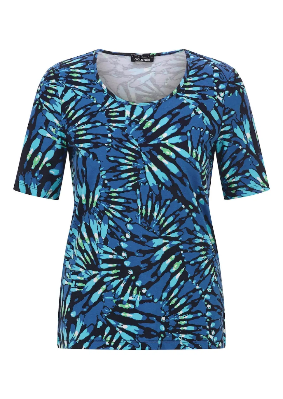 Baumwollshirt mit femininen Blüten