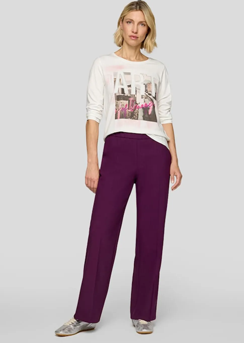 Baumwollshirt mit Frontmotiv