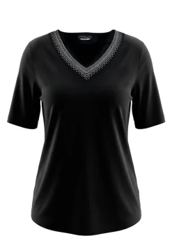 Baumwoll-Shirt mit Stickereien