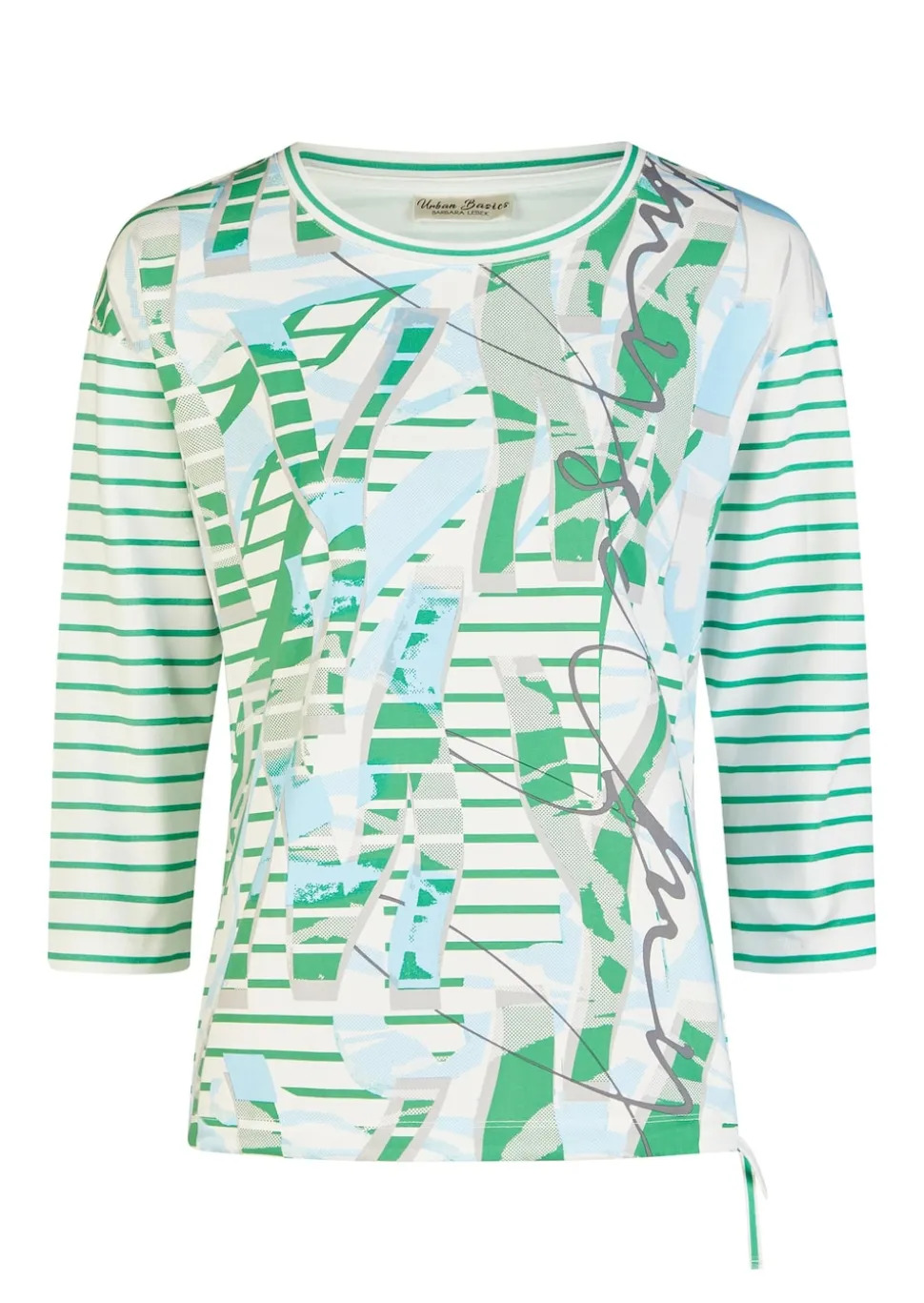 Baumwollshirt mit Tunnelzug am Saum