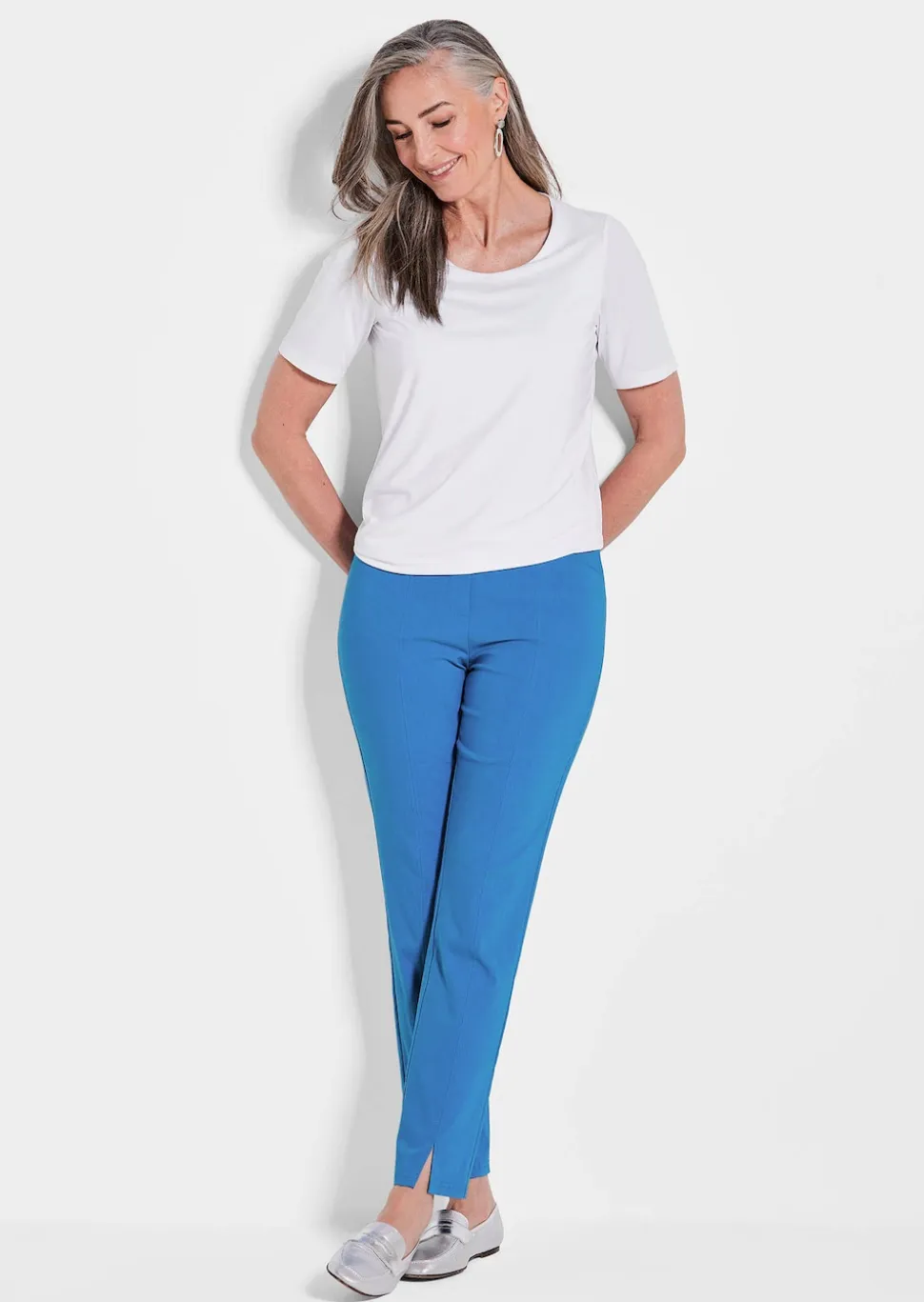 Bengalin-Hose LOUISA mit Saumschlitz