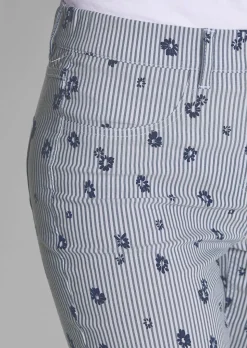 Bengalinhose LOUISA mit Streifen und Blumen